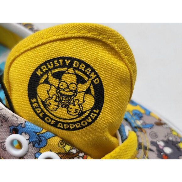 Vans Era Shoes Mens Size 4.5 Womens 6 Yellow Simpsons Itchy Scratchy Krusty Show - Picture 9 of 13